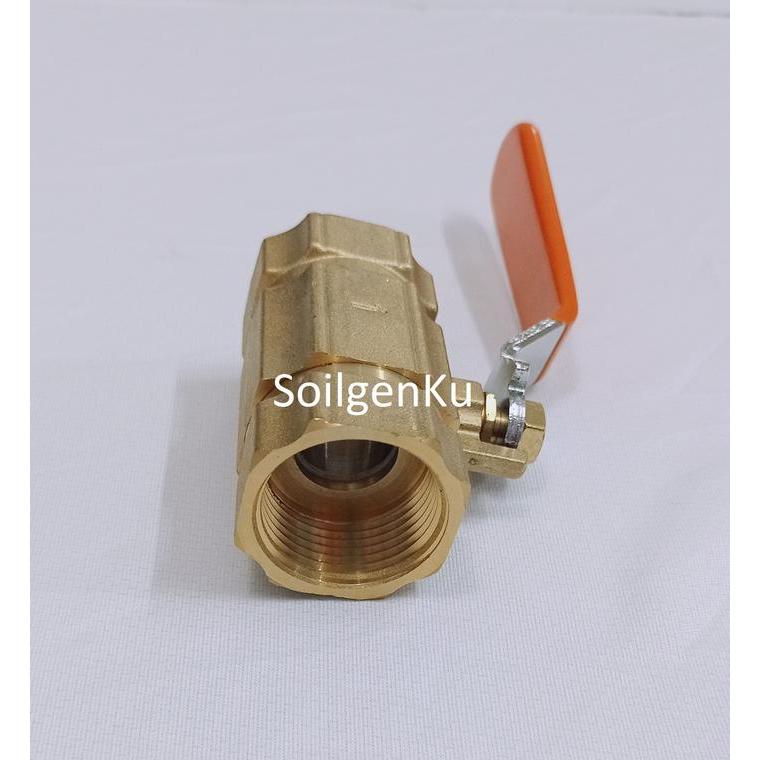 Ball Valve Kuningan Stop Kran Keran Air 1" 1Inch Soligen Onda *