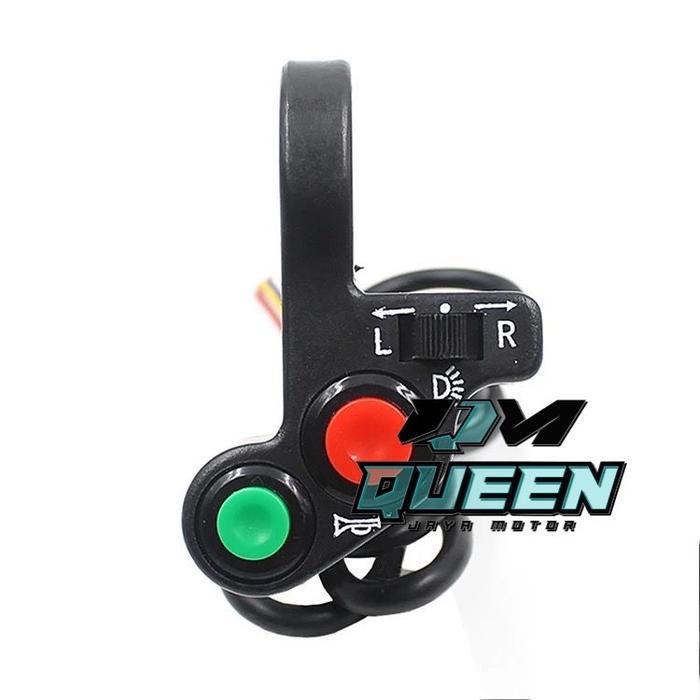 NEWSS SAKLAR MINI MODEL L SWICH KIRI 2TOMBOL SEN ON/OFF LAMPU BREKET STANG UNIVERSAL MOTOR MEGA PRO