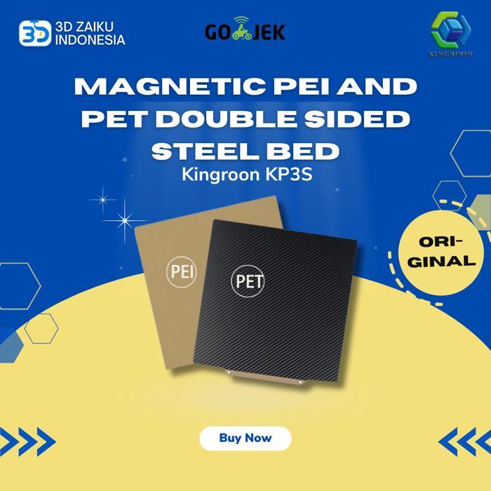 Original Kingroon KP3S Magnetic PEI and PET Double Sided Steel Bed 3D Printer Bed Platform