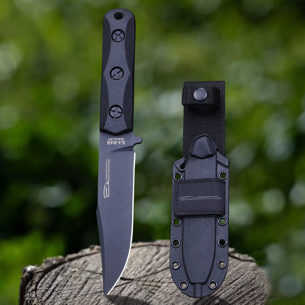 U.S.AKB-EK50 Jungle Hunting Straight Knife + Sheath, Outdoor Camping Survival Knife, Multi-purpose