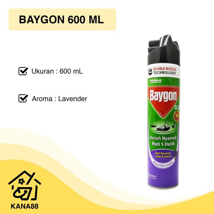 ` Baygon 600ml Aerosol Spray Obat Semprot Pembasmi Nyamuk Serangga Harum Wangi