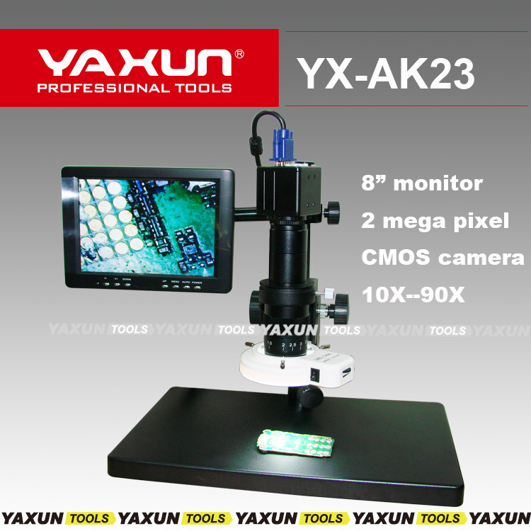 YAXUN AK-23  digital microscope with 8" LCD monitor 2 mega pixel CMOS
