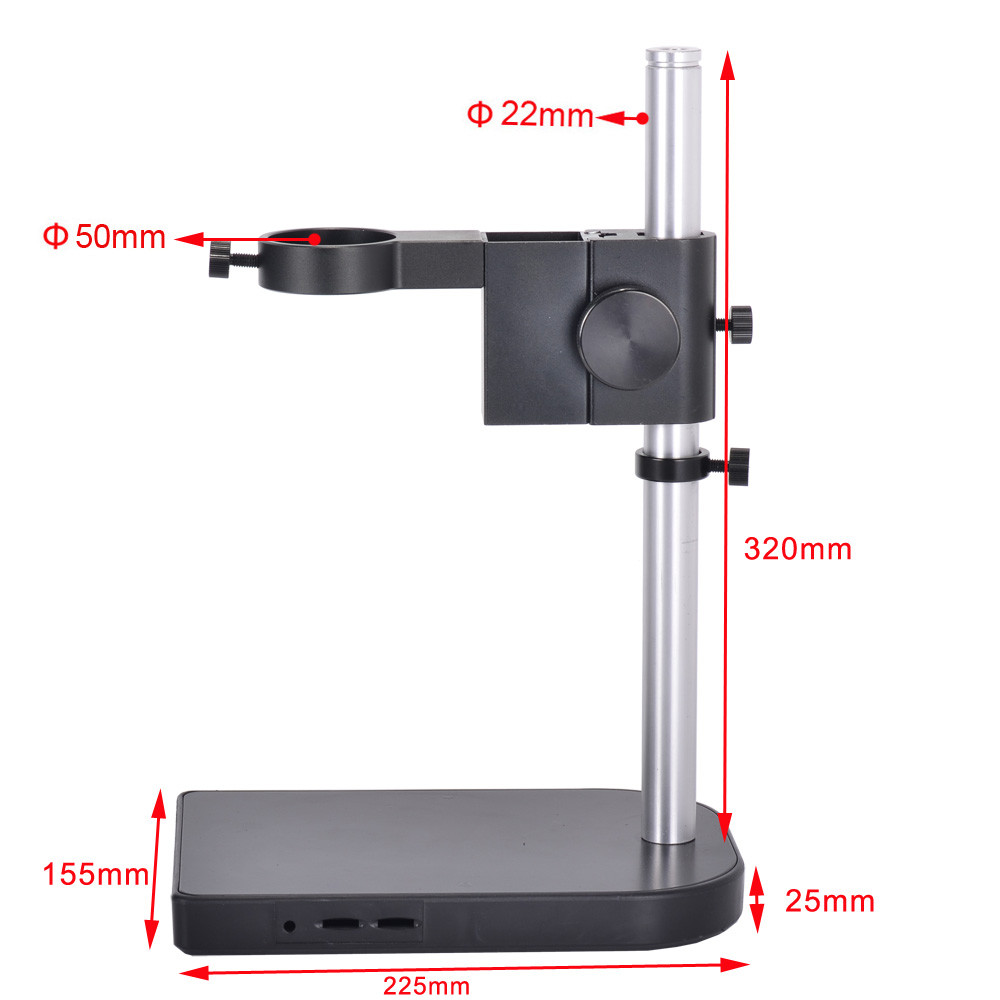 Microscope Camera Table Stand 50mm Ring Holder Gear Table Stand Metal
