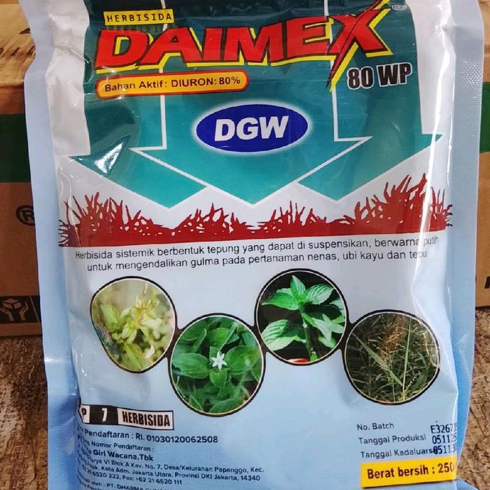 Daimex 80 WP 250 gr Pembasmi Biji Gulma Rumput Herbisida Diuron Daimex DGW Bahan Aktif 80% untuk
