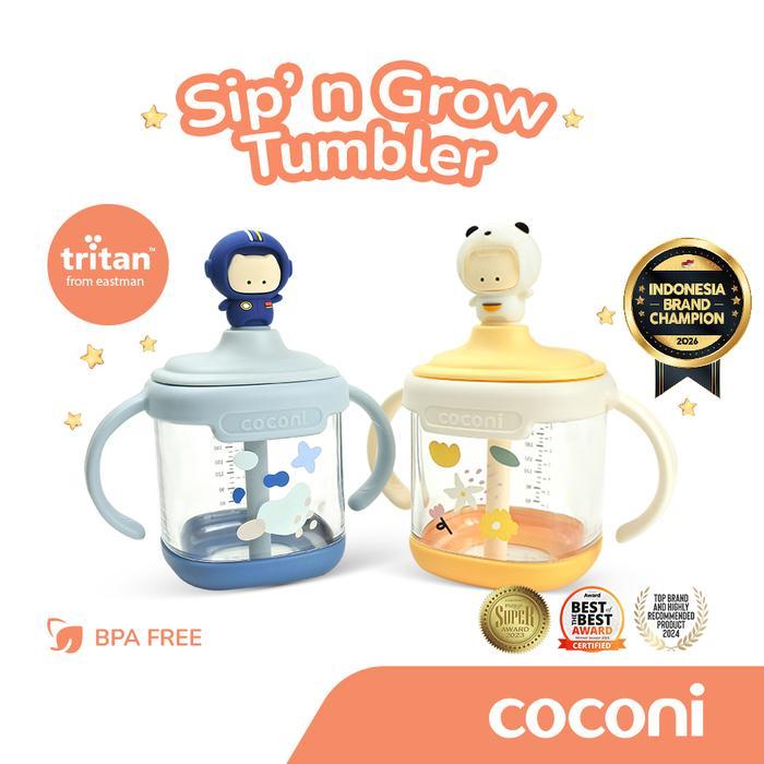 COCONI Sip' n Grow Tumbler 260ml Sippy Cup Gelas Susu Anak Sedotan