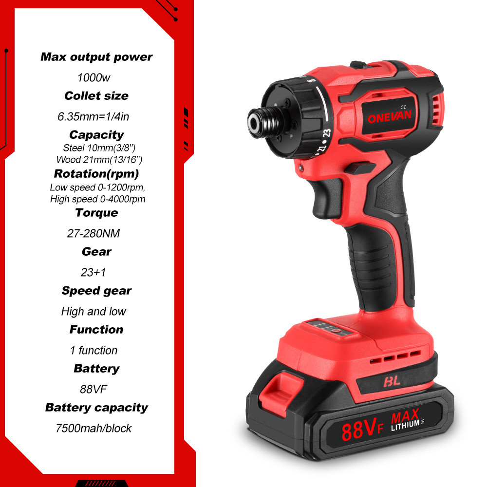 . Onevan 23+1 Torque Brushless Electric Screwdriver Lithium Battery -