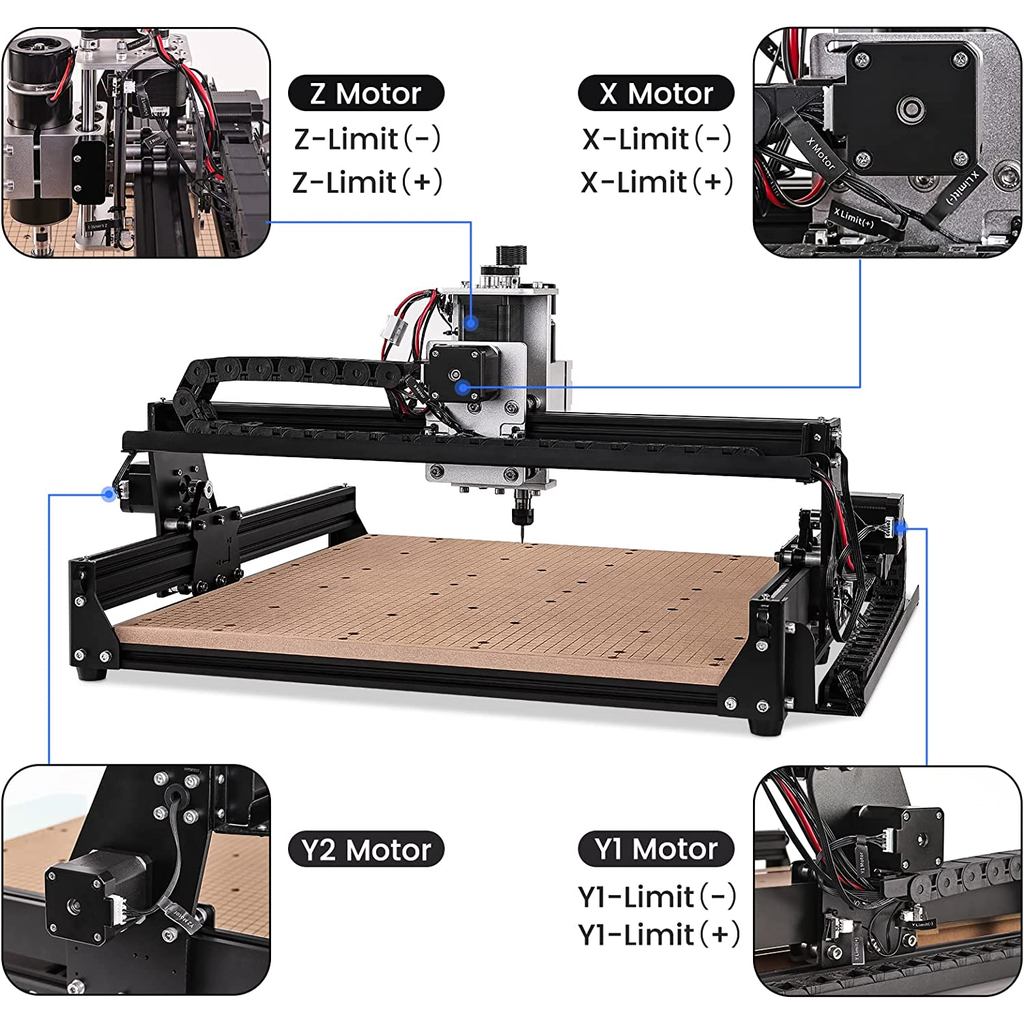 . Twowin Cnc Router 500W Laser Priter Engraving Machine For Metal -