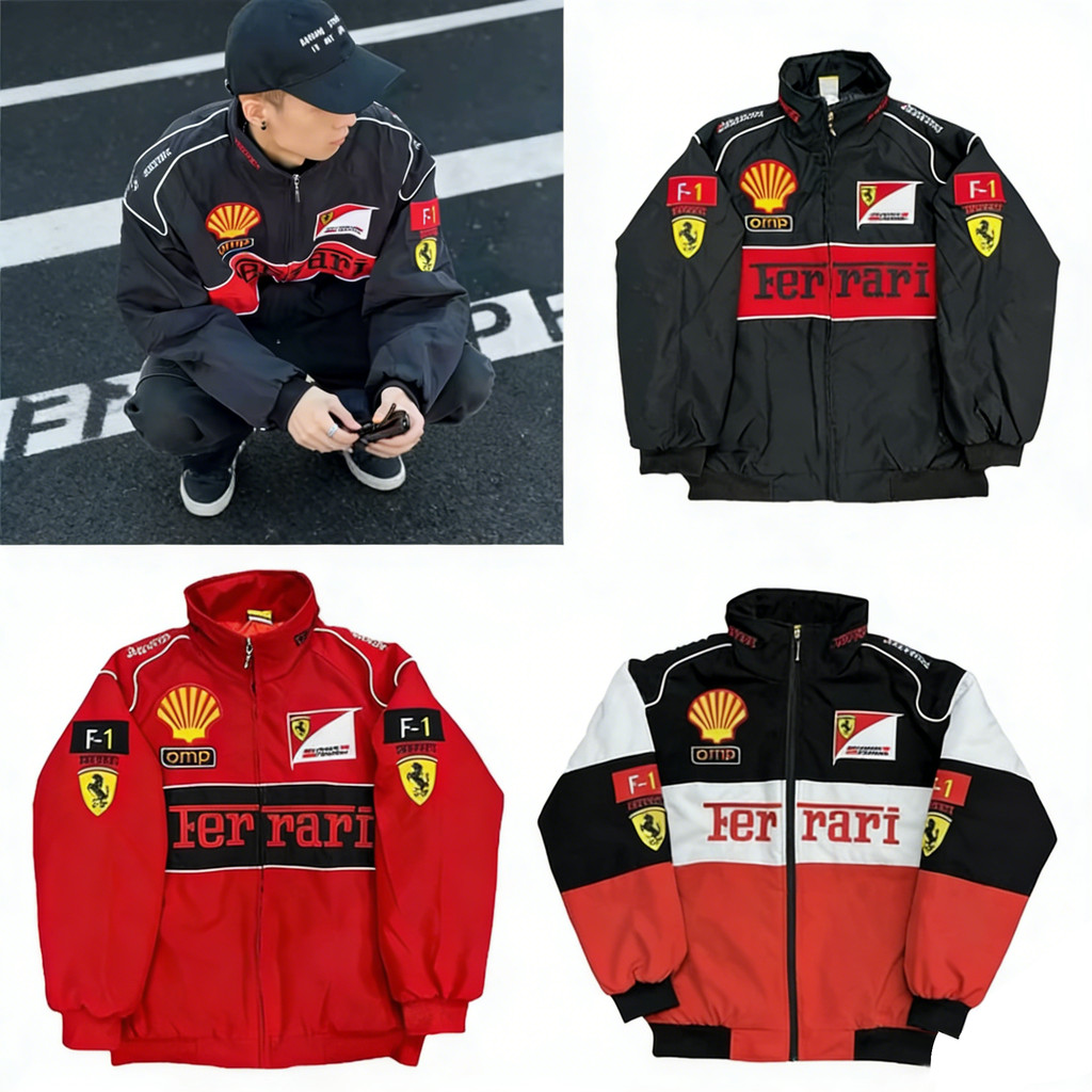 Hot Sell Ferrari Racing Racing Suit Embroidered Motorcycle Jacket Cycling Suit Motorcycle Suit
