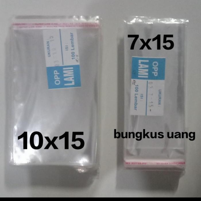 PLASTIK OPP SEAL UKURAN 7X15 10X15/OPP/PLASTIK LEM PEREKAT