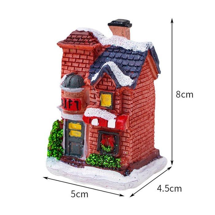 Terlaris Hiasan Dekorasi Natal LED Rumah House Ornamen Christmas Aksesoris/Miniatur Rumah Lampu Led