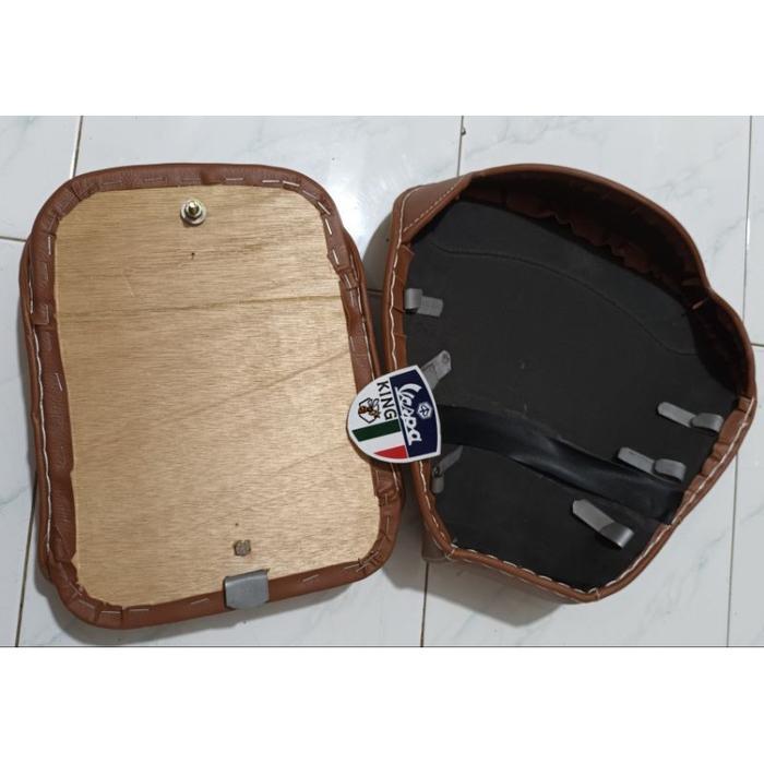 cover jok vespa klasik model cowboy benik cung bungkus sadel jok depan belakang vespa super sprint