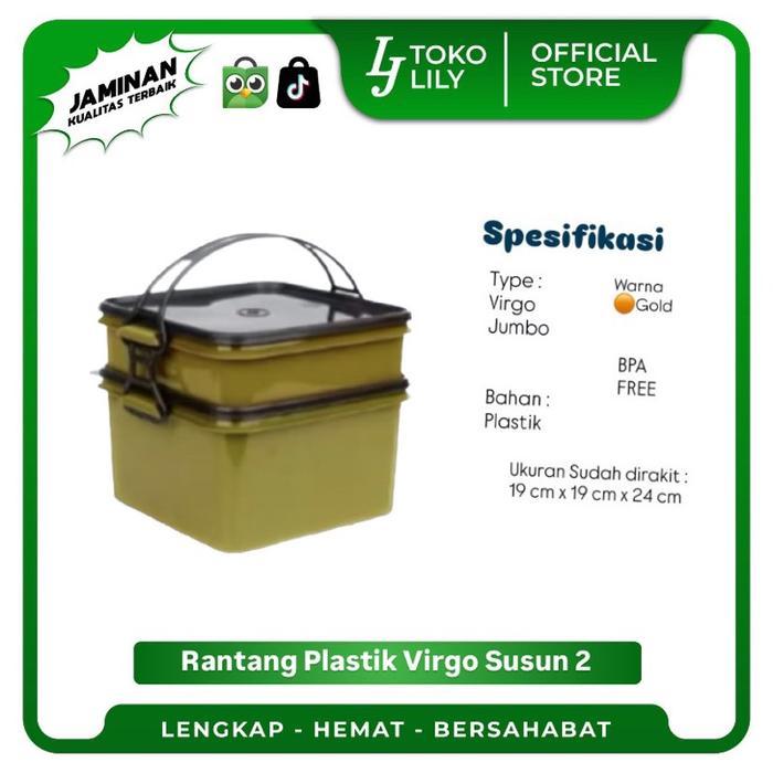 Rantang Hantaran Kotak Plastik Susun 2 Virgo