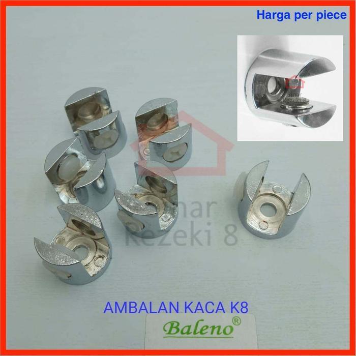 Ambalan Jepit Kaca K8 / Bracket Kaca Tatakan Penyangga Kaca Penjepit
