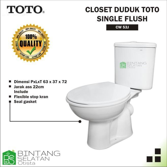 CLOSET DUDUK TOTO/ KLOSET TOTO/ MONOBLOCK TOTO CW 53 J/ CW53J ORIGINAL