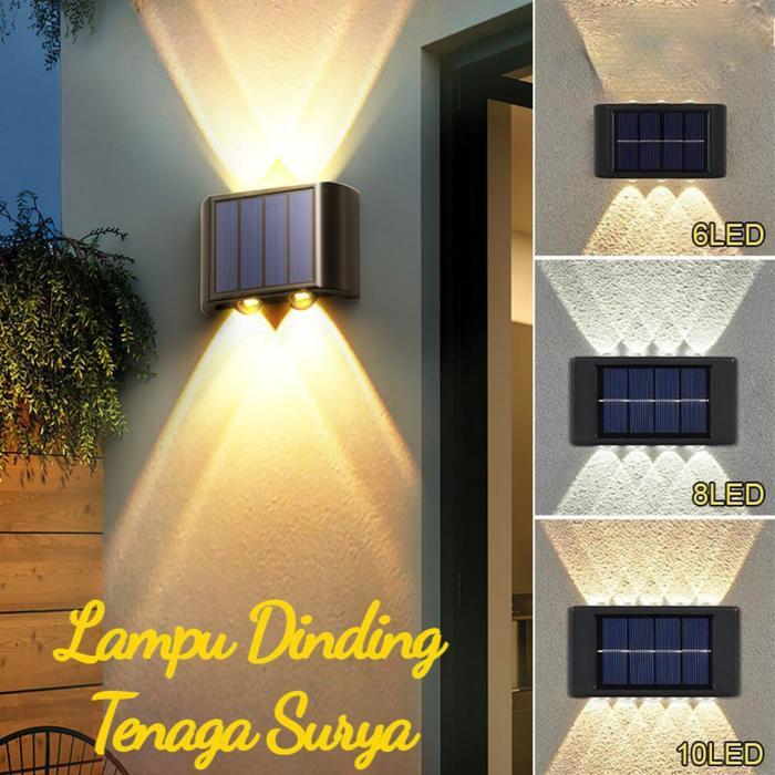 Lampu Dinding Lampu Taman Tenaga Surya/Lampu Induksi COB/Lampu Hias Dinding Taman Luar Ruangan Lampu