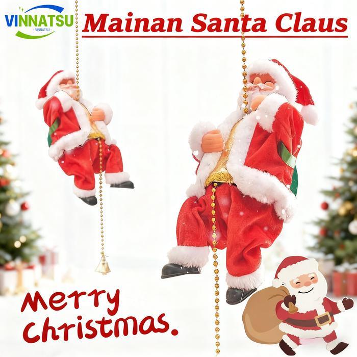 Vinnatsu Mainan Santa Claus Mainan Santa Claus Yang Memanjat Tali / Dekorasi Natal Hadiah