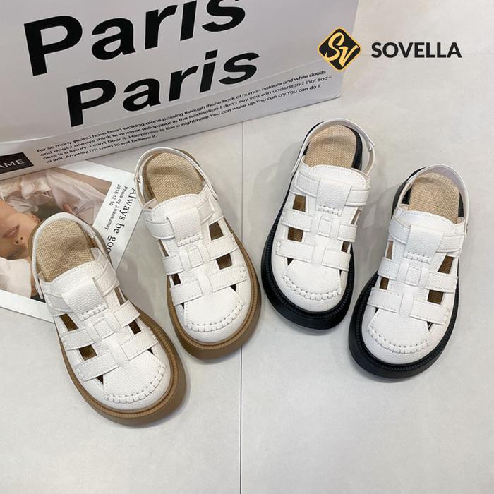 Donatello - Sandal Wanita Tali Korean Style Karet Sendal Putih