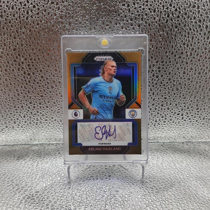 296. Kartu Bola - Custom Card 2022 Prizm Signature Gold Prizm #Sehd Erling Haaland Ready