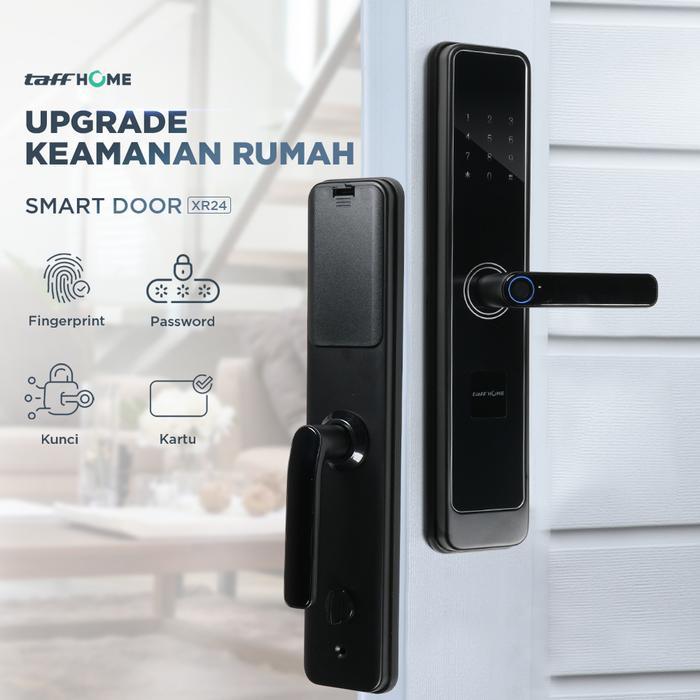 Smart Door Lock Fingerprint Password Card RFID Alarm kunci pintu modern gagang pintu sidik jari