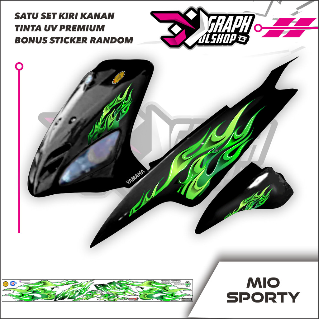 STRIPING MIO SPORTY API ARAI TRANSPARAN