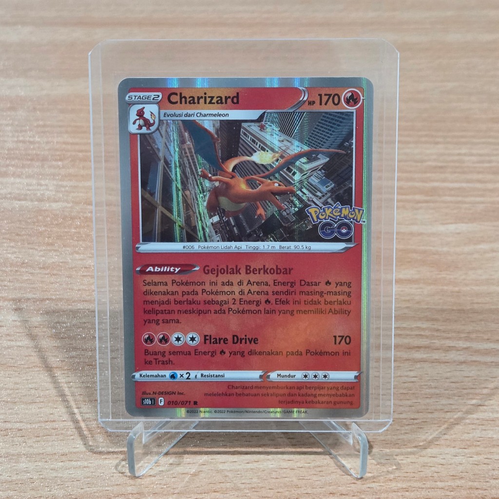 Kartu TCG Pokemon Charizard 010/071 R Pokemon Go TCG Indonesia