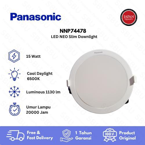 Lampu Led Neo Slim Downlight Panasonic 15 Watt 6500K (Putih) Nnp74478B