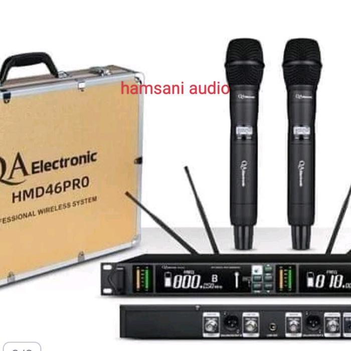Microphone QA Electronic sistem microphone nirkabel  wireless microphone HMD 46 PRO ORIGINAL