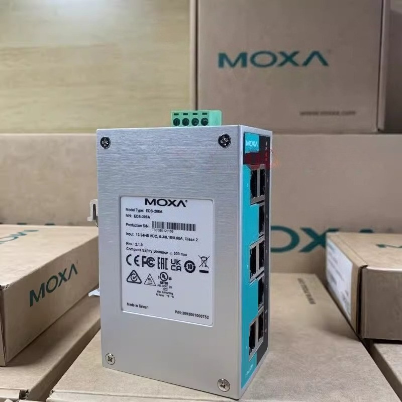 MOXA EDS-208A EDS-208 8 PORT ETHERNET INDUSTRIAL SWITCH ORIGINAL