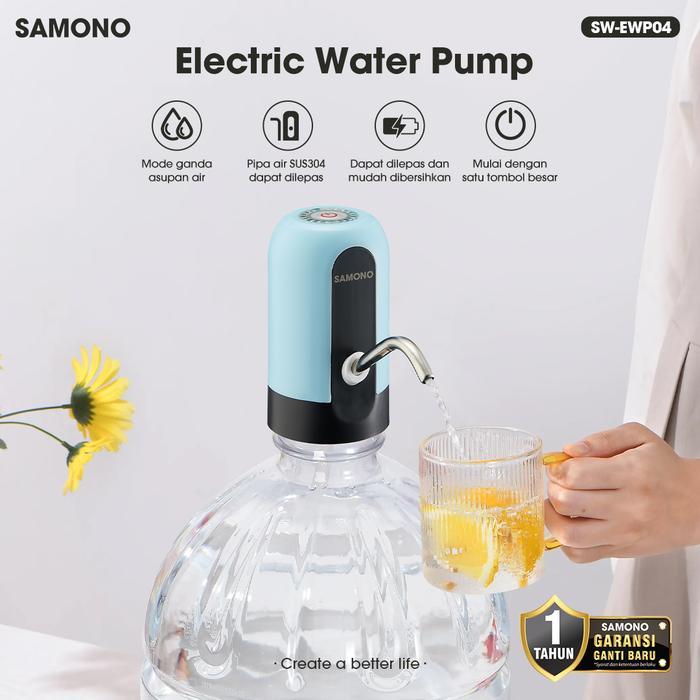 ` (ISCHAINDYOFC) Samono Pompa Air Galon Elektrik [SW-EWP04] Tidak Ada Fitur Panas/Dingin