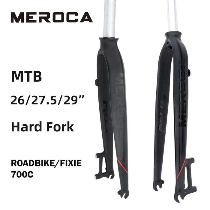 Meroca M05 Fork Rigid Disc Brake Sepeda Mtb 26 27.5 29 Inch Roadbike 700C Alloy