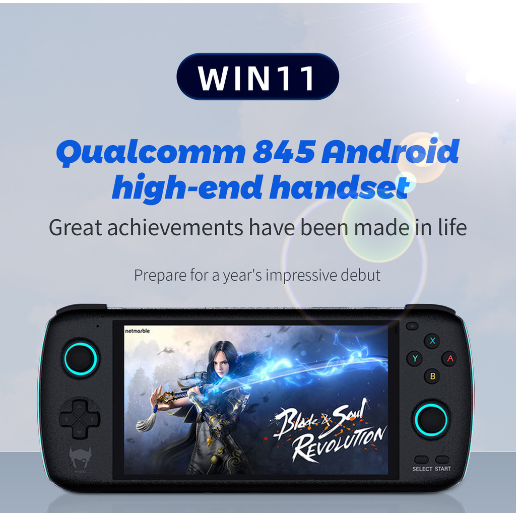. Ayn Odin Pro Handheld Game Console 8G+256Gb Sd845 Dual System Win -