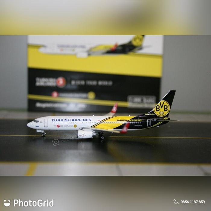 Turkish Airlines Boeing 737-800 Tc-Jhu Borussia Dortmund Phoenix 1:400