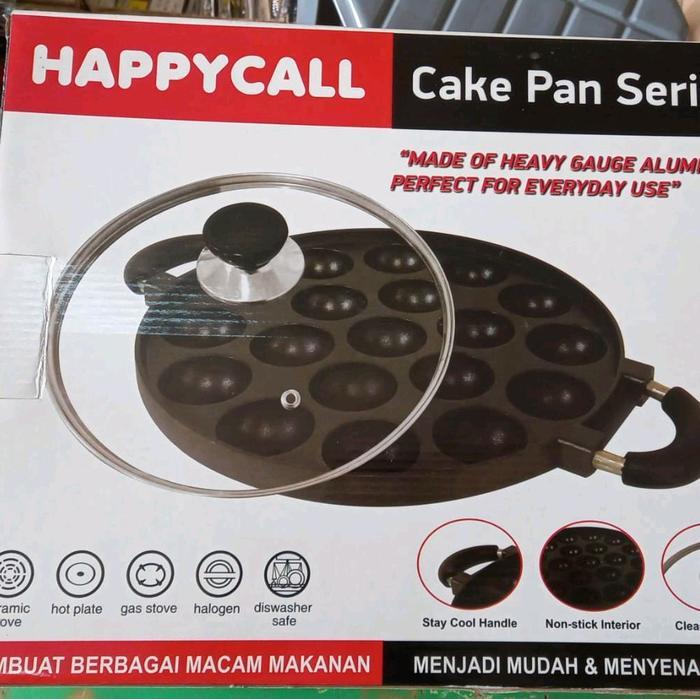 Cetakan Kue Takoyaki / Kue Cubit 19 Lubang HAPPY CALL Original