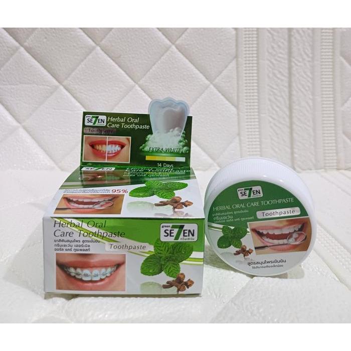 Best Seller Ready Green Se7En//Herbal Oral Care Toothpaste//Odol Pemutih Gigi/Ori 100% Thailand