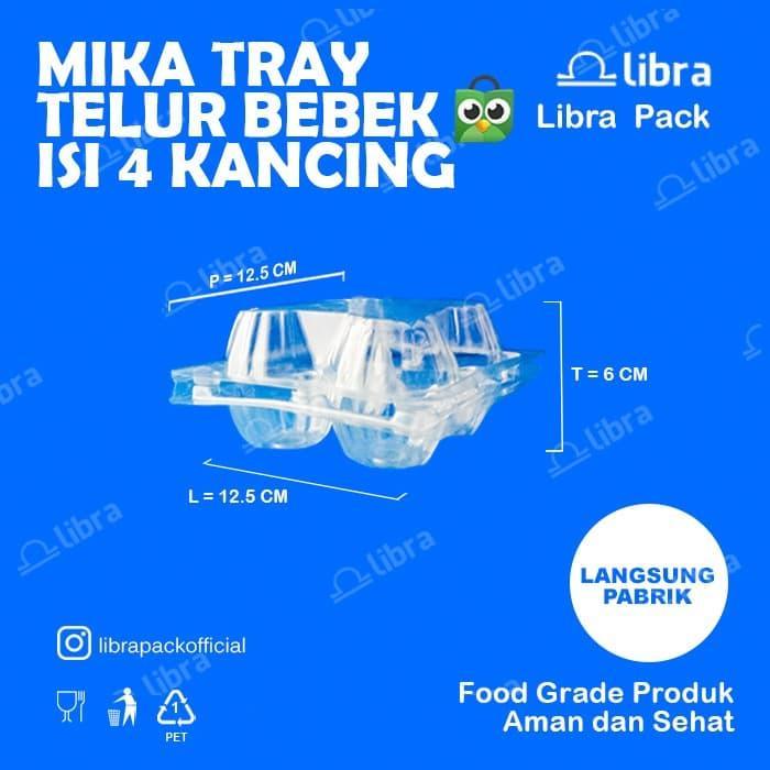 Sale 800 Pcs - Mika Telur Bebek Isi 4 Tempat Telur Tray Telur/Kemasan Telur