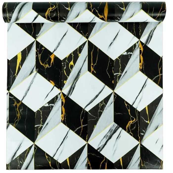 Wallpaper Dinding Motif Kubus 3d 45cm x 10m