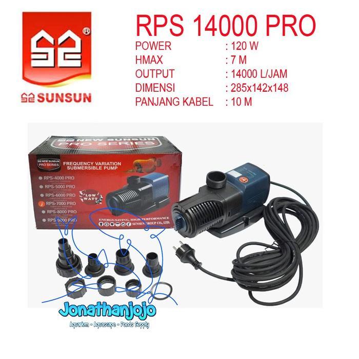 Sunsun RPS 5800 8000 10000 12000 14000 16000 Serie Pompa hemat listrik Low watt aquarium kolam Koi