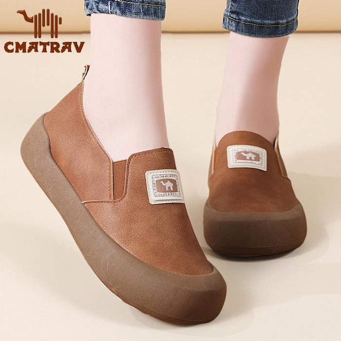Donatello - Sepatu Wanita Slip-On Kasual. Sepatu Kerja Kantor Untuk Wanita. Sepatu Kulit Wanita.