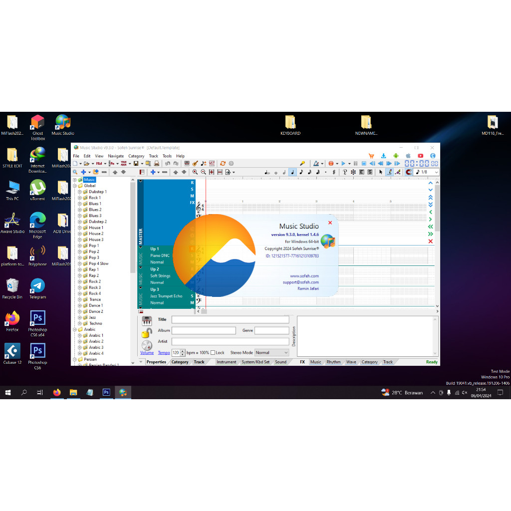 PRO SERIES SOFEH MUSIC STUDIO ORIGINAL LICENSE FULL / ORG2024 VERSI PC