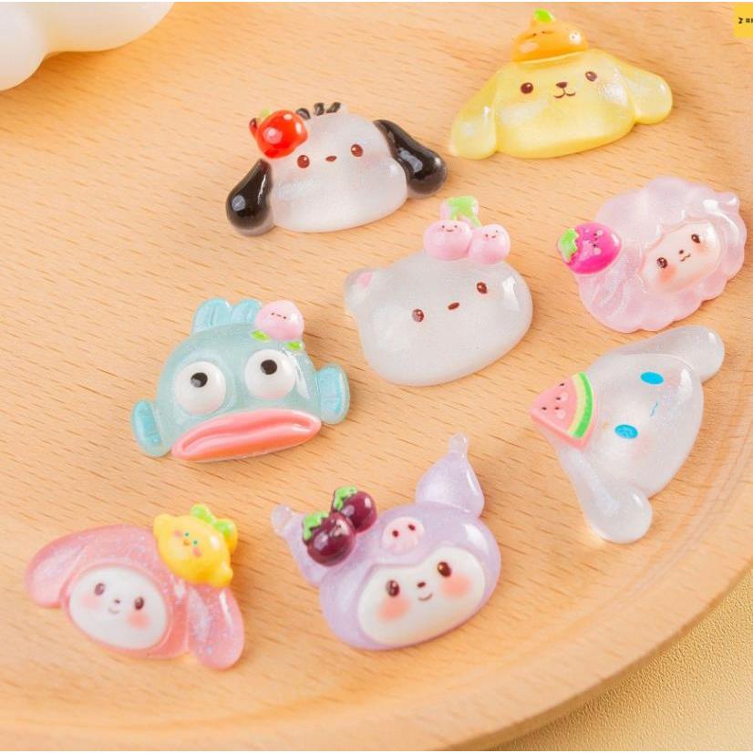 100pcs Cartoon Flatback Resin Charms Crafts Embellishment DIY Scrapbook Decoration Accessories