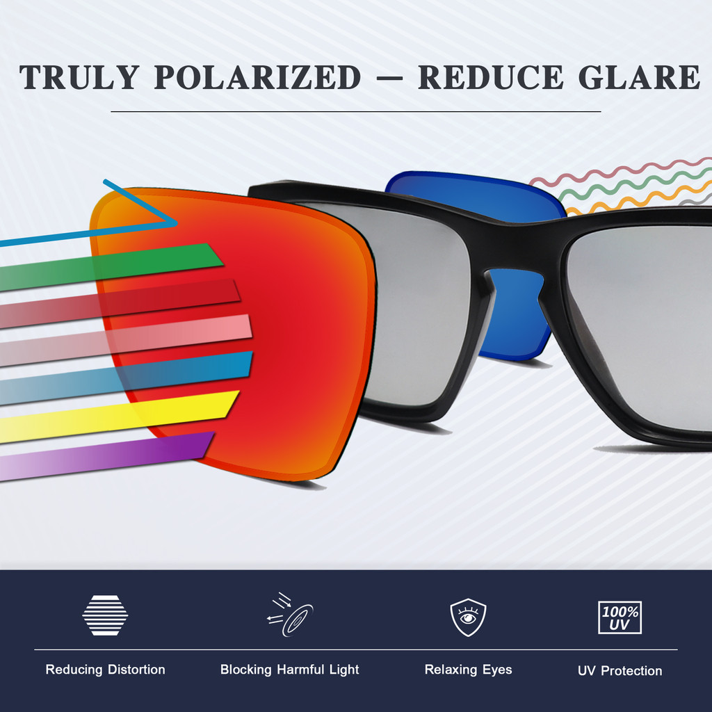 Zentroglo Polarized Anti-Seawater Lenses UV Protection Replacement for Oakley Badman OO6020 60mm