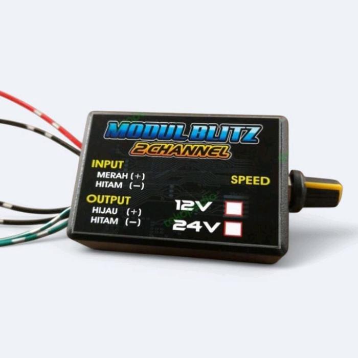 Modul Lampu Blitz Pesawat 2 Channel Relay Bebas Watt 12/24V untuk Kendaraan dan Perangkat Elektronik