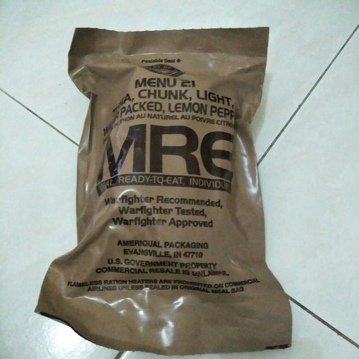 RANSUM TENTARA MRE USA AMERIKA MAKANAN SIAP SAJI SURVIVAL FOOD INSTANT