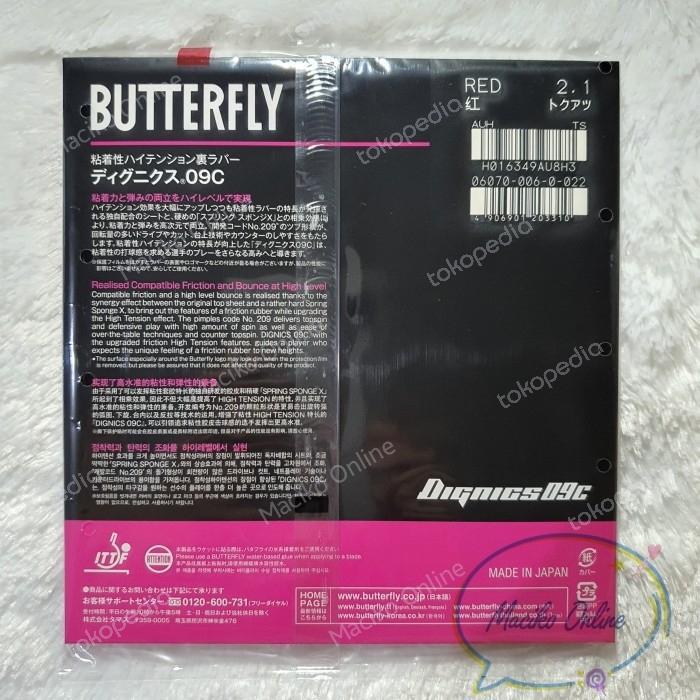 Dignics 09C 2.1Mm~ Karet Bet Pingpong Butterfly Dignics 09C