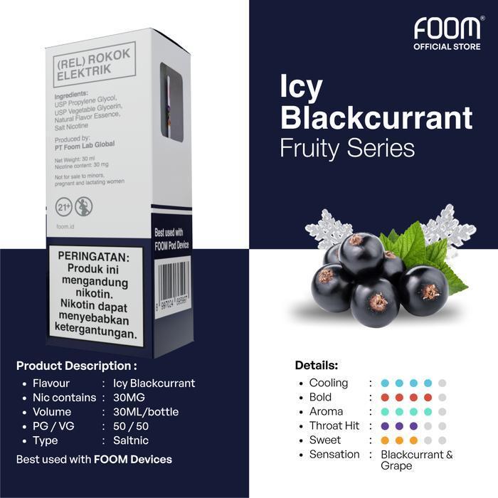 BV FOOM ICY BLACKCURRANT SALTNIC 30ML 30MG BY FOOM LAB