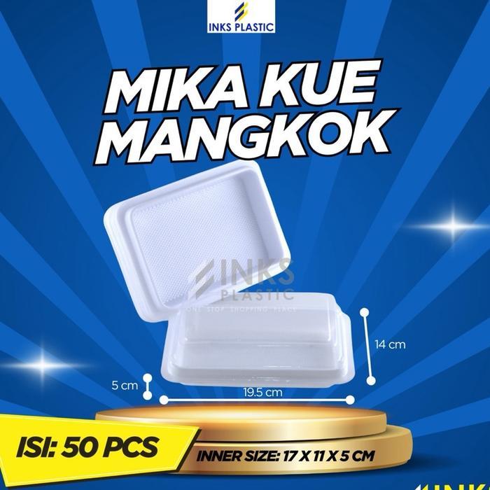mika kue mangkok tutup bening