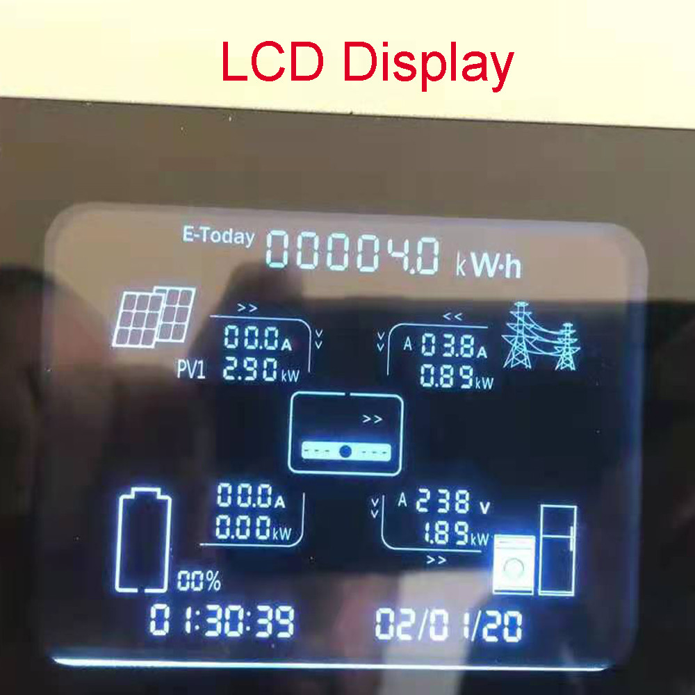 . 6Kw 3 Phase On Grid Hybrid Solar Power Inverter For High Voltage Battery Backup Mppt Wifi Limiter