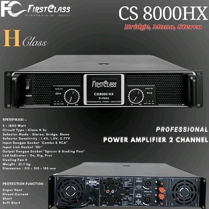 Power Amplifier Firstclass Cs 8000Hx First Class Cs 8000 Hx