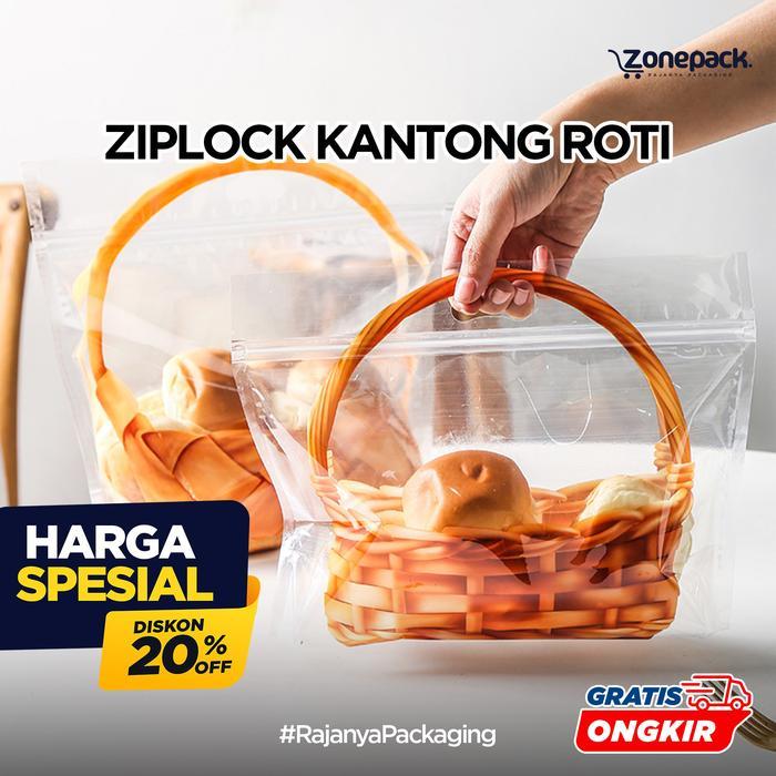 PLASTIK ROTI ZIPLOCK PLASTIK ROTI ZIPLOCK SEAL KLIP MOTIF KERANJANG KANTONG PLASTIK ROTI TAWAR KUE