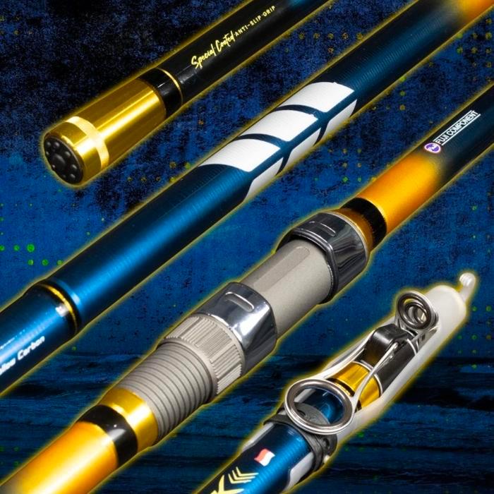 Joran Pancing Daido Blue Shark Antena Surf Pantai Full Ring Fuji Full